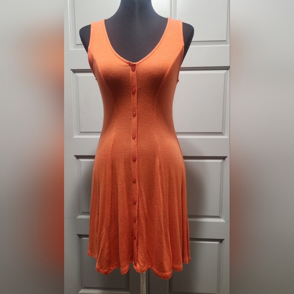 Soprano Fit & Flare Midi/Mini Orange Knit Dress Woman  Medium